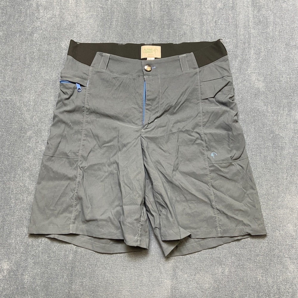 Alpine Parrot Cypress Shorts Womens 1 Gray Cargo Pockets Hiking Outdoor Zip Fly